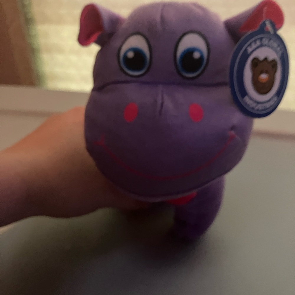 Purple Hippo Plush Toy